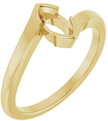 Sužadėtuvių Žiedas „Half-Bezel Solitaire“ 14k yellow gold Marquise 7mm x 3.5mm (1)