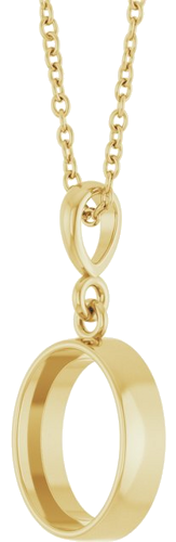 Pakabukas „Bezel-Set Cabochon“ 14k yellow gold Oval 9mm x 7mm (2)