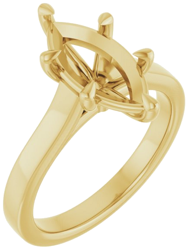 Sužadėtuvių Žiedas „Claw-Prong“ 14k yellow gold Marquise 13mm x 6.5mm (1)