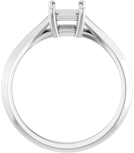 Sužadėtuvių Žiedas „Solitaire“ 585 Baltojo Aukso Emerald 7mm x 5mm (2)