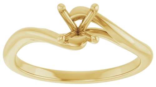 Sužadėtuvių Žiedas „Bypass“ 14k yellow gold Round 5.2mm (3)