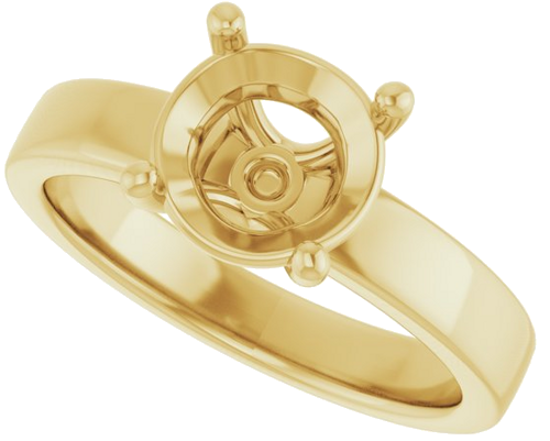 Sužadėtuvių Žiedas „Solitaire“ 14k yellow gold Round 8mm (5)