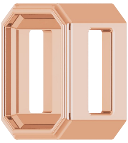 14K Rose 6x4 mm Emerald Bezel-Set Slide Pendant Mounting (2)