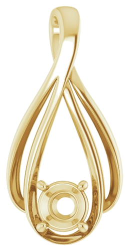 10K Yellow  5.2 mm Round Pendant Mounting (1)