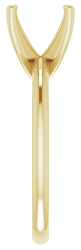 14K Yellow  8 mm Cushion Solitaire Engagement Ring Mounting (4)