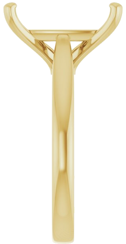 Sužadėtuvių Žiedas 14k yellow gold Elongated Cushion 14mm x 10mm (4)