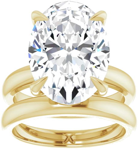 Sužadėtuvių Žiedas „Claw-Prong Solitaire“ 14k yellow gold Oval 15mm x 11mm (8)