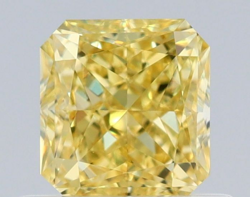 0.64 carat Fancy Intense Yellow-VS1 Natūralus Square Radiant Deimantas (1)