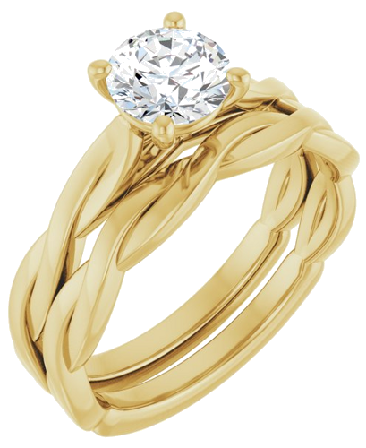 Sužadėtuvių Žiedas „Infinity-Inspired“ 14k yellow gold Round 6mm (6)