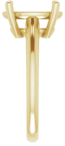 Sužadėtuvių Žiedas „V-End Prong“ 10k yellow gold Oval 12mm x 10mm (4)