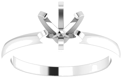 Sužadėtuvių Žiedas „Solitaire“ 585 Baltojo Aukso Round 5.8mm (3)