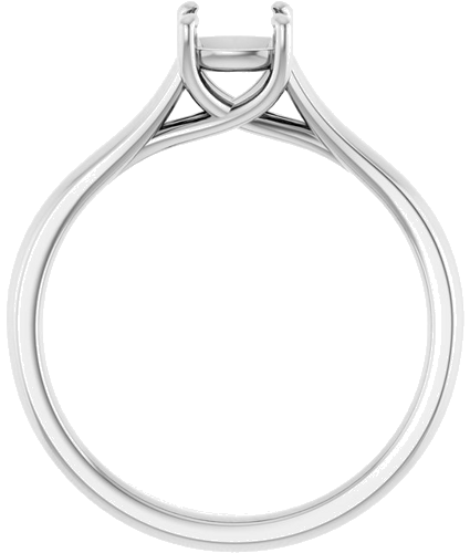 Sužadėtuvių Žiedas „Solitaire“ 10k white gold Cushion 5mm (3)