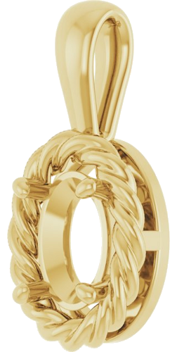 14K Yellow  7x5 mm Oval Pendant Mounting (2)