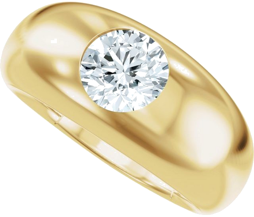 Sužadėtuvių Žiedas „Solitaire“ 14k yellow gold Round 6.5mm (5)