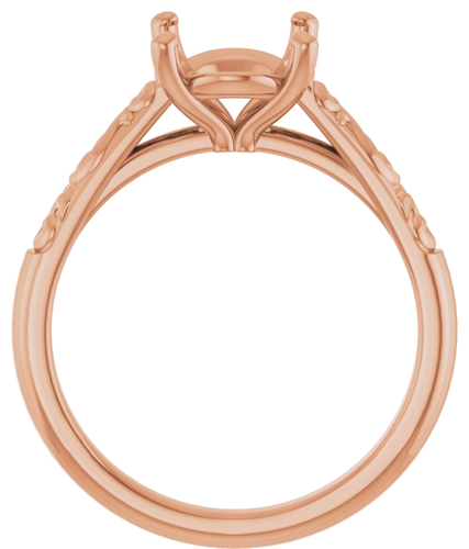 Sužadėtuvių Žiedas „Solitaire“ 14k rose gold Oval 10mm x 8mm (2)