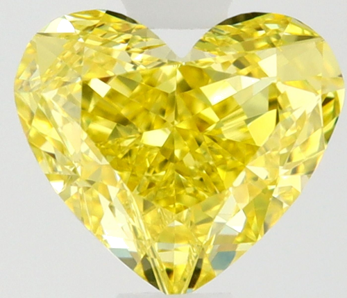 0.42 carat Fancy Intense Yellow-VVS1 Natūralus Heart Deimantas (1)