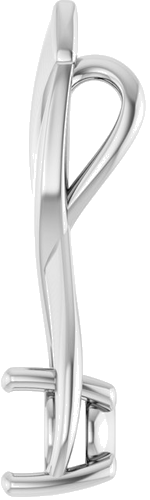 Pakabukas „Infinity-Inspired Solitaire“ 14k white gold Round 6mm (3)
