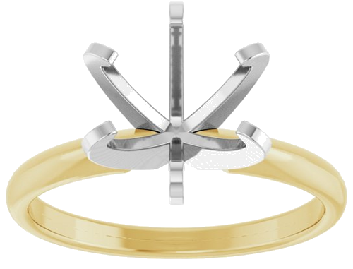 Sužadėtuvių Žiedas „6-Prong Solitaire“ 14k yellow/white gold Round 8.8mm (3)