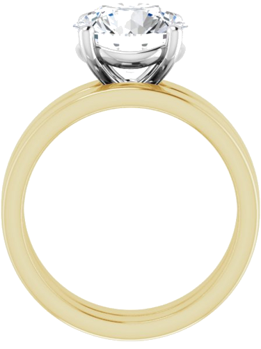 Sužadėtuvių Žiedas „Solitaire“ 14k yellow/white gold Round 9.4mm (7)