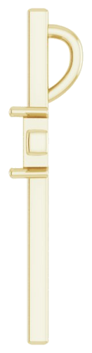 Pakabukas „Solitaire Cross“ 14k yellow gold Emerald 5mm x 3mm (3)