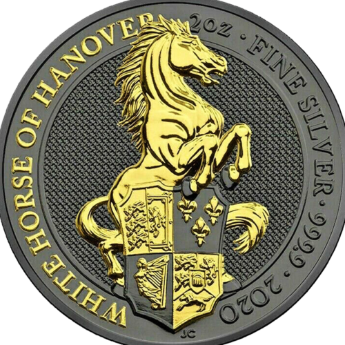 2 oz Хановерски кон (Art of Color collection) цветна сребърна монета от 5 паунда (2)