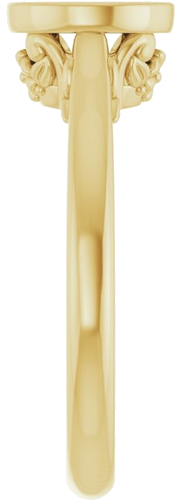 Sužadėtuvių Žiedas „Bezel-Set“ 14k yellow gold Round 6.5mm (4)