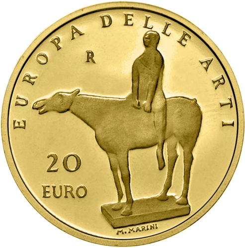 2003 Italy the Knight 20 euro gold coin (1)