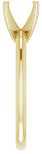 14K Yellow  5.5 mm Square Solitaire Engagement Ring Mounting (4)