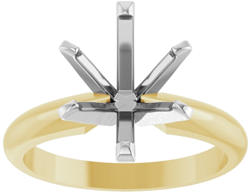 Sužadėtuvių Žiedas „Solitaire“ 14k yellow/white gold Oval 10mm x 8mm (3)