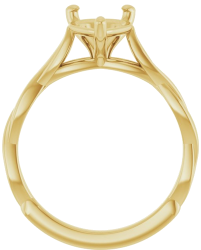 Sužadėtuvių Žiedas „Infinity-Inspired“ 14k yellow gold Pear 10mm x 7mm (2)