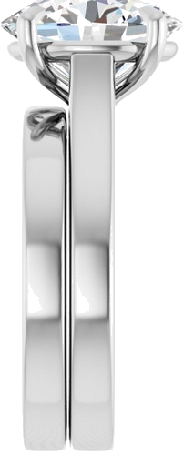 Sužadėtuvių Žiedas „Claw-Prong“ 14k white gold Oval 11mm x 9mm (9)