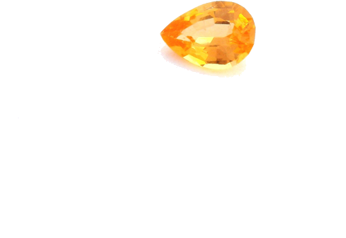 0.58 carat ORANGE Pear Garnet (1)