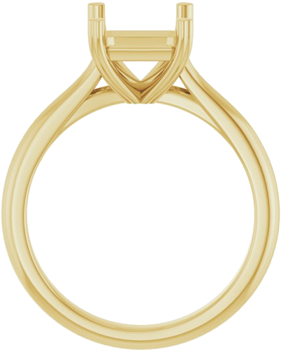 Sužadėtuvių Žiedas „Hearts on Top™“ 14k yellow gold Emerald 9mm x 7mm (2)