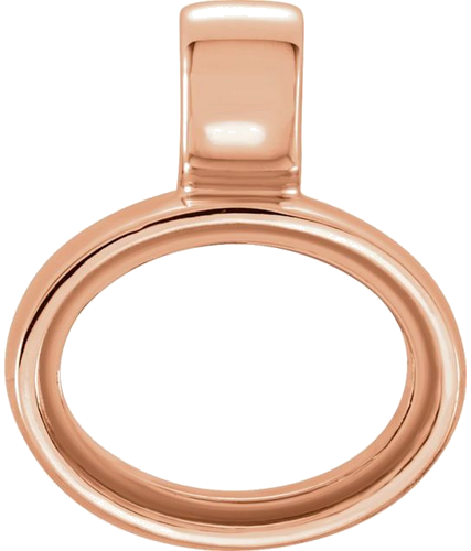 14K Rose 6x4 mm Oval Cabochon Pendant Mounting (1)