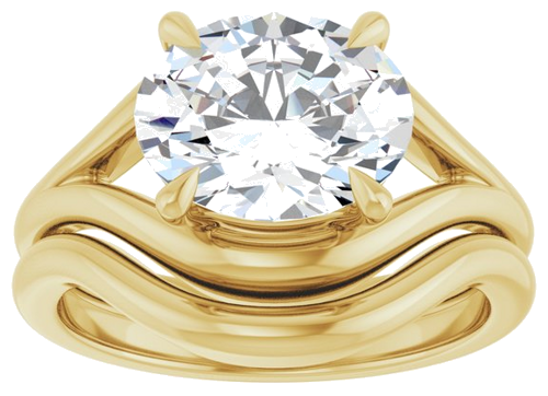 Sužadėtuvių Žiedas „Claw-Prong Solitaire“ 14k yellow gold Oval 10mm x 8mm (8)