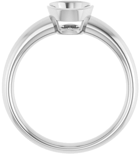 14K White 8x6 mm Oval Engagement Ring Mounting (2)