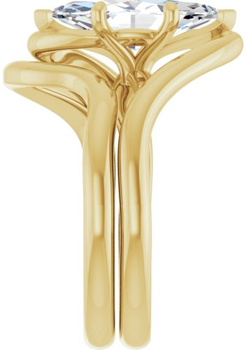 Sužadėtuvių Žiedas „Bypass“ 14k yellow gold Marquise 13mm x 6.5mm (9)