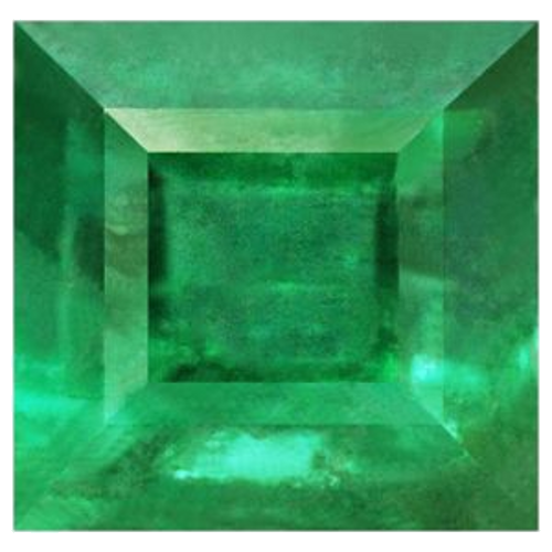 0.39 carat GREEN Square Smaragdas (1)