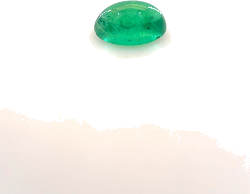 0.56 carat GREEN CABOCHON cut Oval Smaragdas (1)