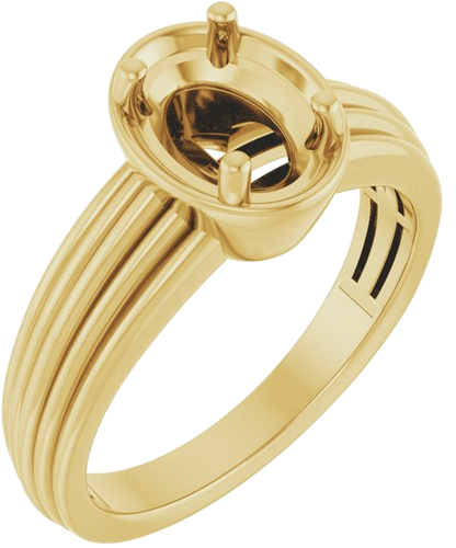 Sužadėtuvių Žiedas „Solitaire Vintage-Inspired“ 14k yellow gold Oval 8mm x 6mm (2)