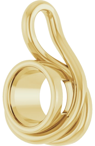 Pakabukas „Bezel-Set Solitaire Freeform“ 14k yellow gold Round 8mm (2)