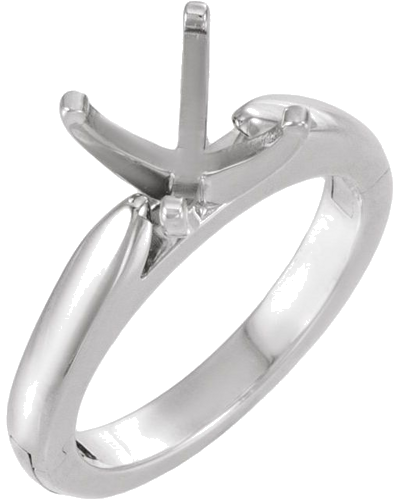 Sužadėtuvių Žiedas „CLIQ® Hinged Adjustable Solitaire“ 14k white gold Round 8.2mm (1)