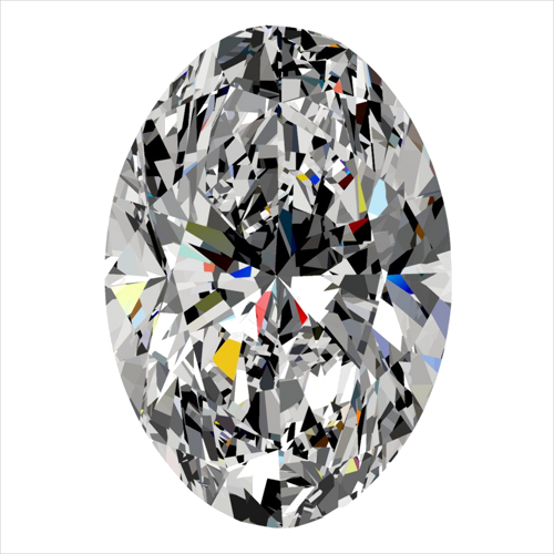 0.42 carat H-SI1 Natūralus Oval Deimantas (1)