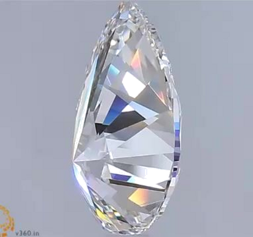 2.0 carat F-VVS2 Natūralus Pear Deimantas (1)