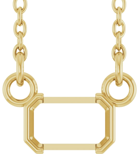 Pakabukas „Solitaire“ 14k yellow gold Emerald 5mm x 3mm (1)