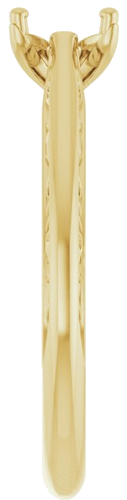 Sužadėtuvių Žiedas „Solitaire Sculptural“ 14k yellow gold Round 5.8mm (4)