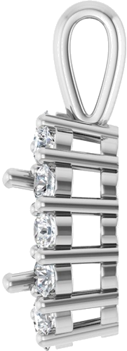Pakabukas „Halo-Style“ 14k white gold Oval 8mm x 6mm (3)