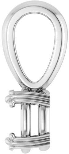 Pakabukas „Decorative Prong Solitaire“ 925 Sidabro Oval 6mm x 4mm (3)