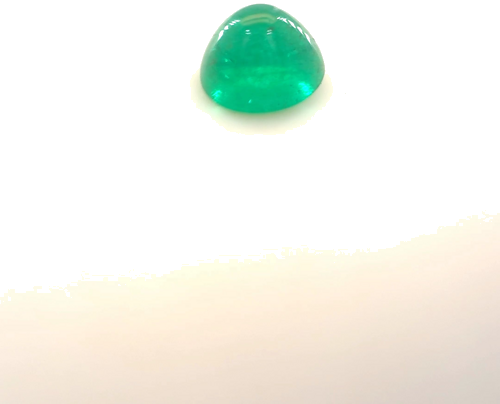 0.6 carat GREEN CABOCHON cut Round Smaragdas (1)