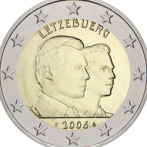 2006 г. Люксембург Монета от 2 евро Рожден ден херцог Гийом (2)